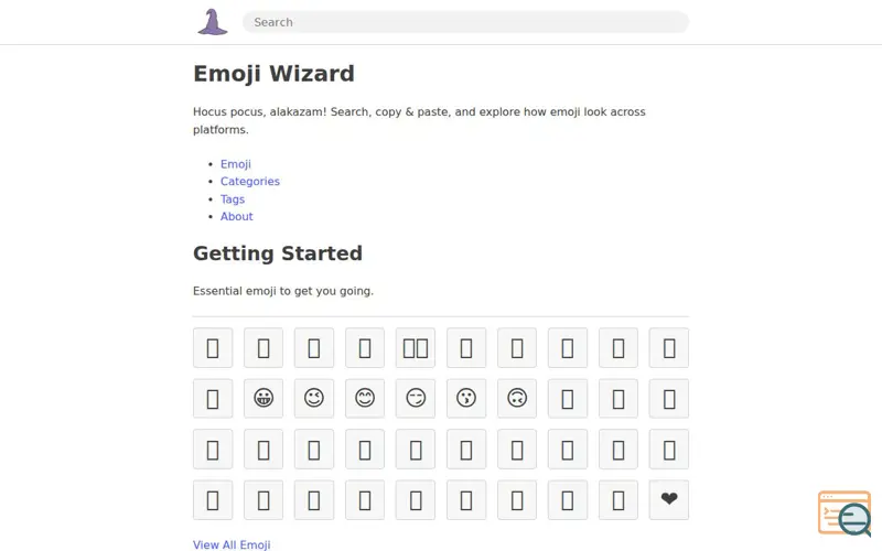 Screenshot of Emoji Wizard