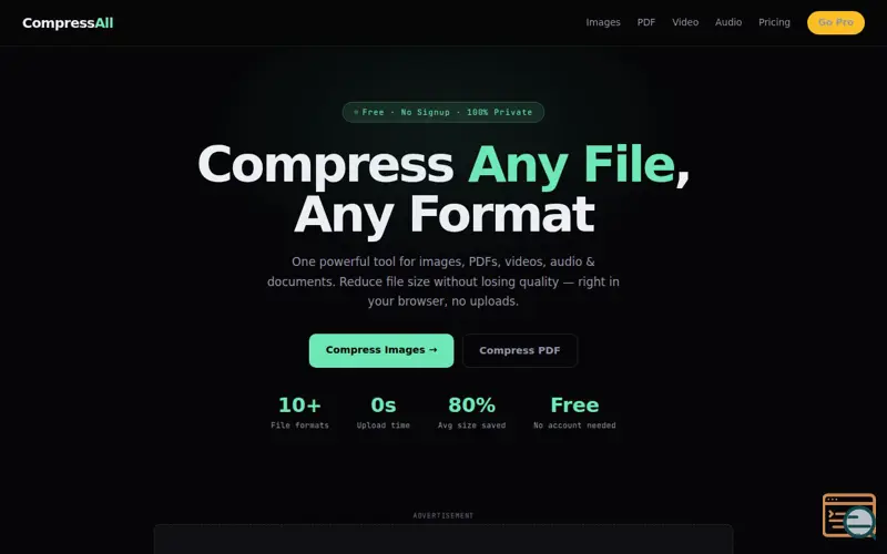Screenshot of Images, PDF, Video, Audio