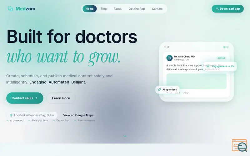 Screenshot of MedZoro
