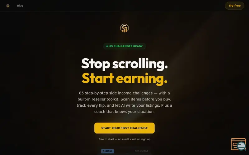 Screenshot of GrindGuideAI