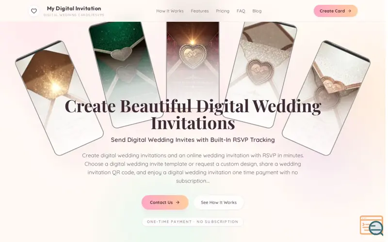 Screenshot of My Digital Invitation