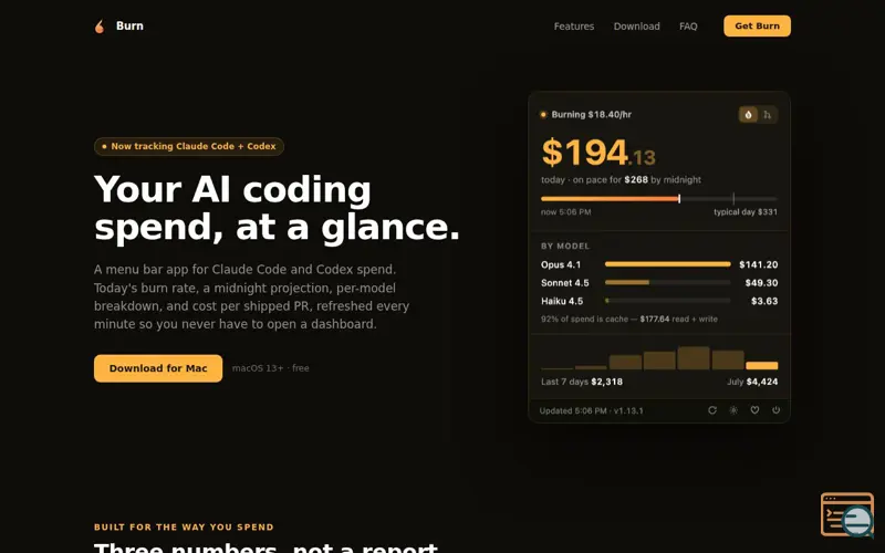 Screenshot of Burn