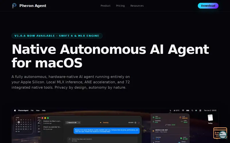 Screenshot of Pheron Agent