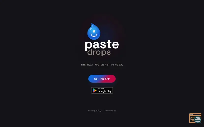 Screenshot of Paste Drops - Cools down your angry texts