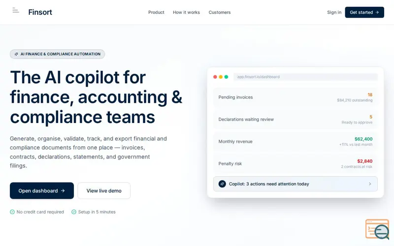 Screenshot of Finsort