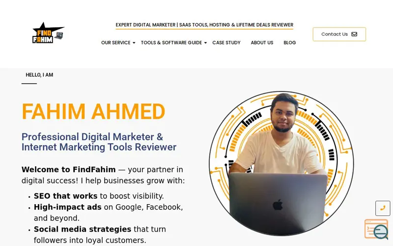 Screenshot of FindFahim