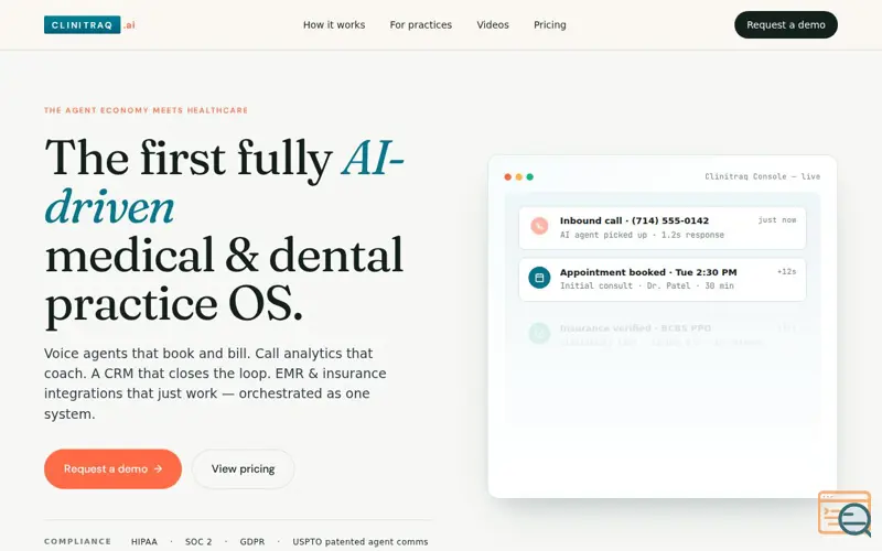 Screenshot of Clinitraq.ai