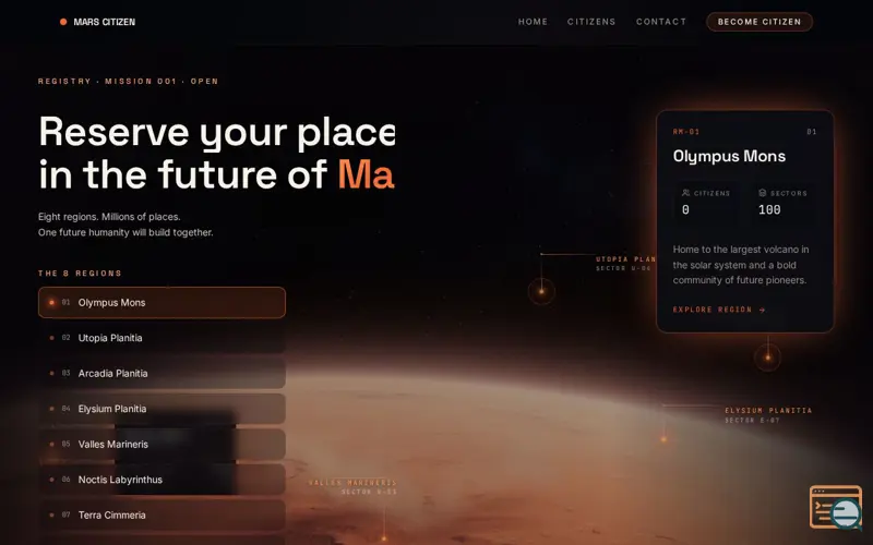 Screenshot of Mars Citizen