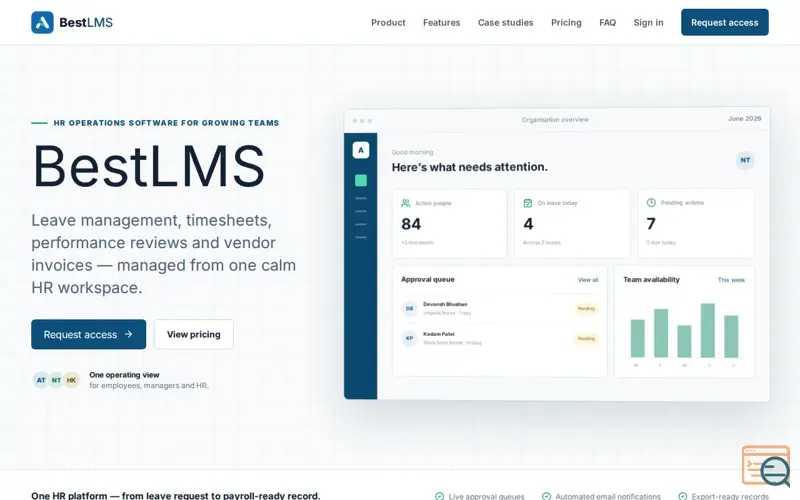 Screenshot of BestLMS