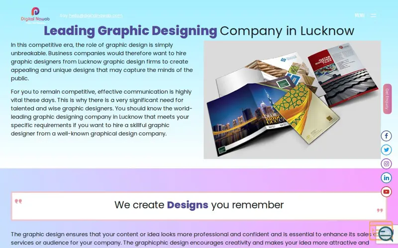 Screenshot of Graphic Design Company in Lucknow