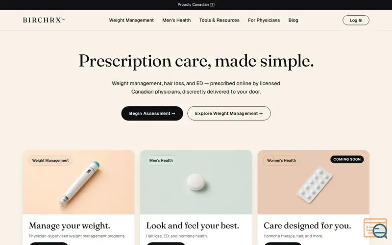 Screenshot of BirchRx