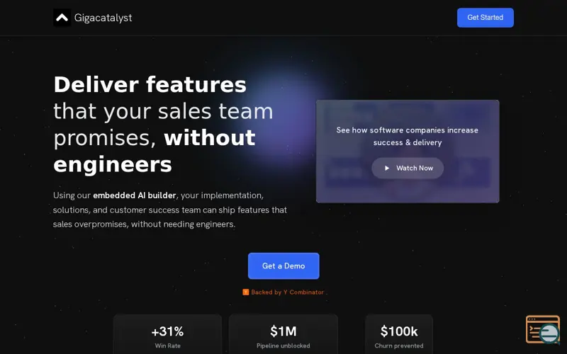 Screenshot of Gigacatalyst