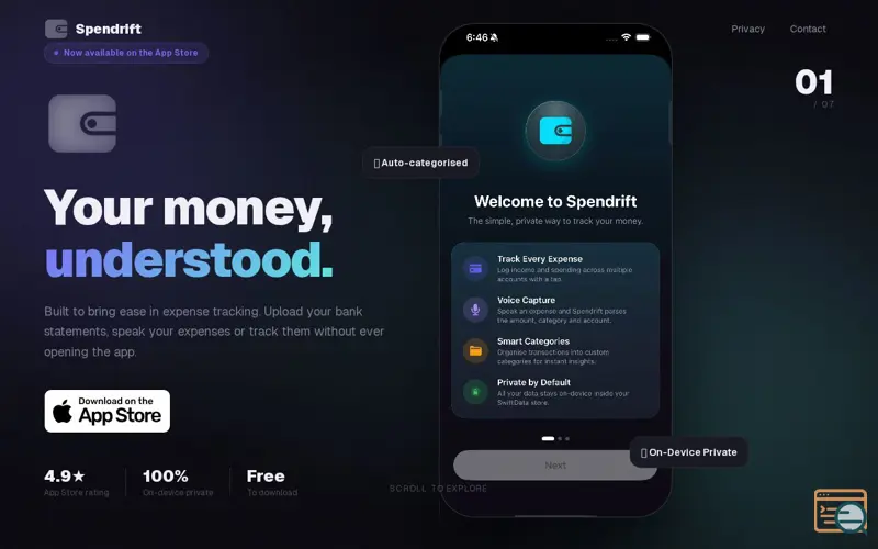 Screenshot of Spendrift