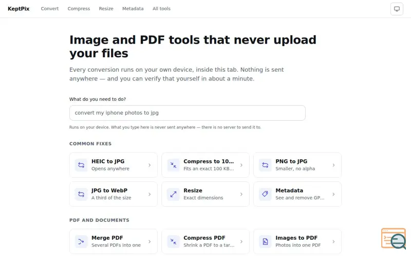 Screenshot of KeptPix