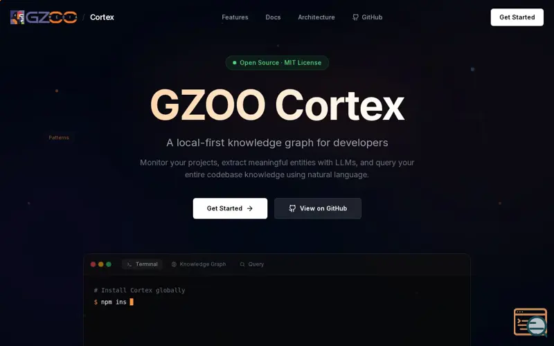 Screenshot of GZOO Cortex