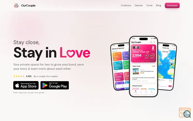 Screenshot of OurCouple