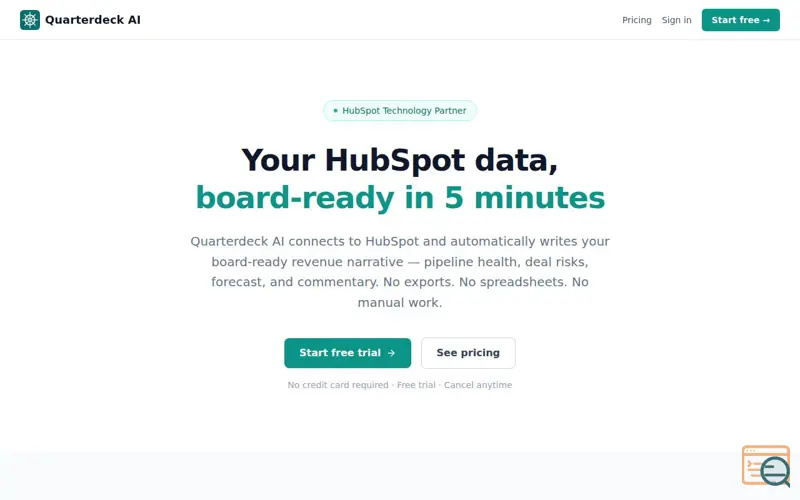 Screenshot of Quarterdeck AI