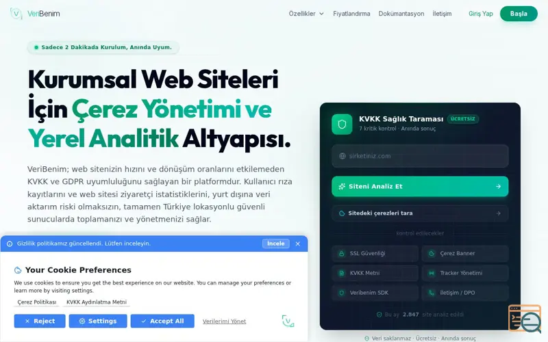 Screenshot of VeriBenim