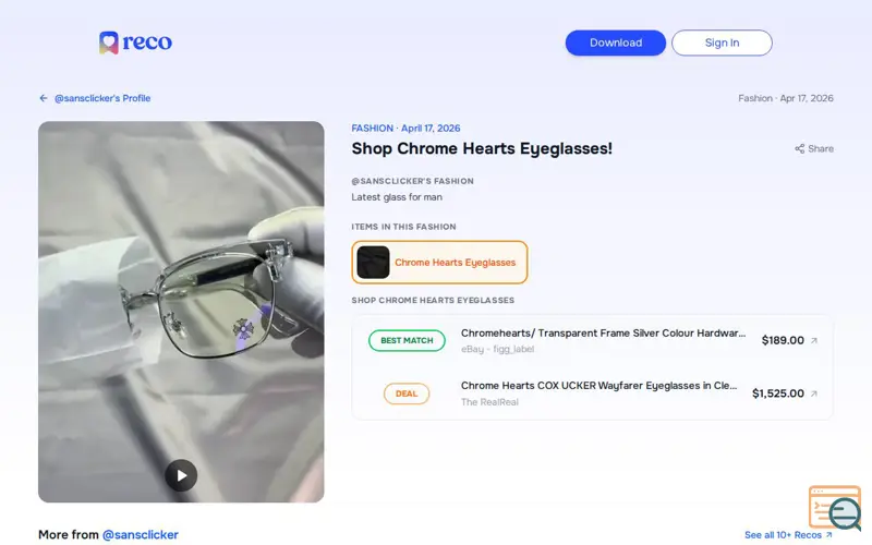 Screenshot of Reco