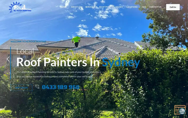 Screenshot of MJ Roof Painting