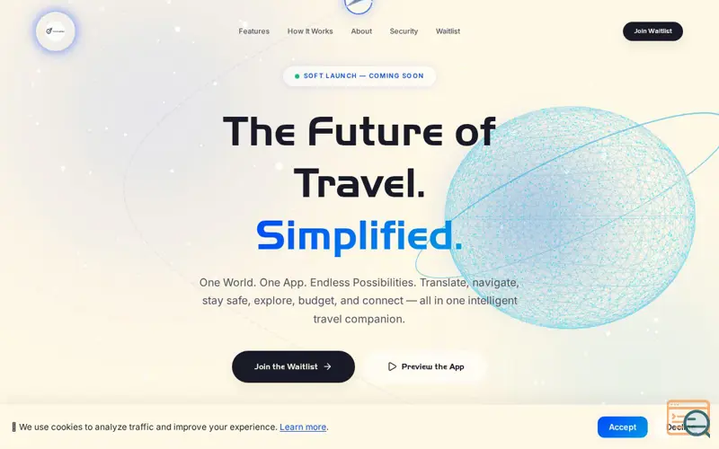 Screenshot of TrExOra™ Global — The Future of Travel. 