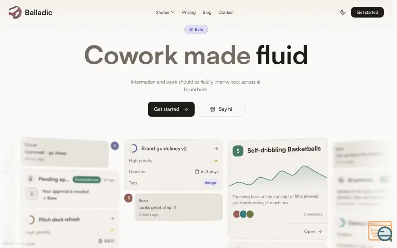 Screenshot of Balladic