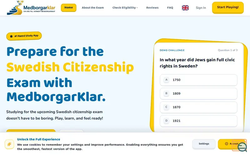 Screenshot of Medborgarklar
