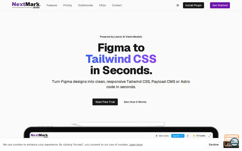 Screenshot of Figma to Tailwind CSS/Payload CMS/Astro