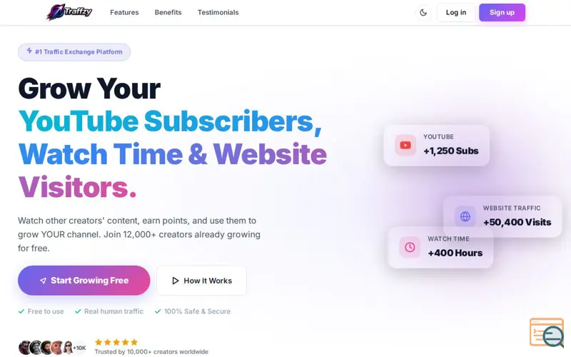 Screenshot of Traffzy