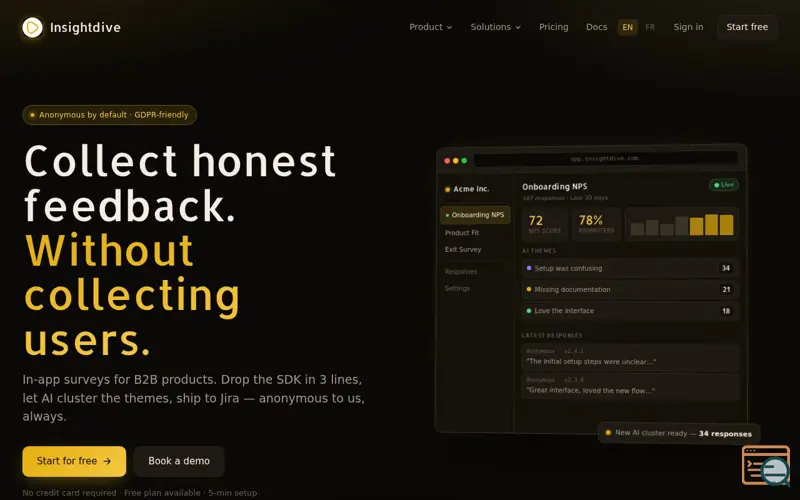 Screenshot of Insightdive
