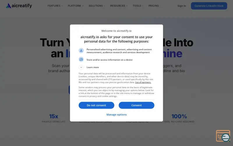 Screenshot of Optimize Your LinkedIn Profile with AI