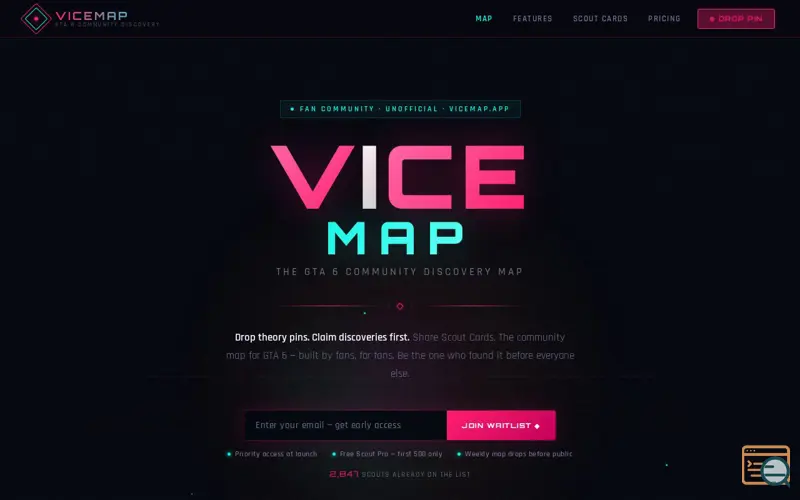 Screenshot of ViceMap