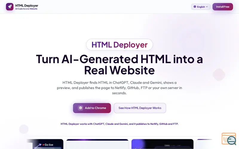 Screenshot of HTML Deployer