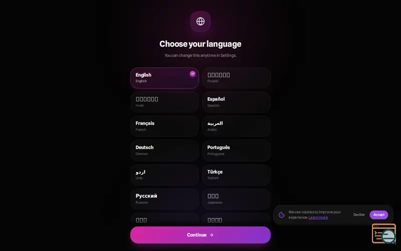 Screenshot of Rooh Music, a launch using Audius