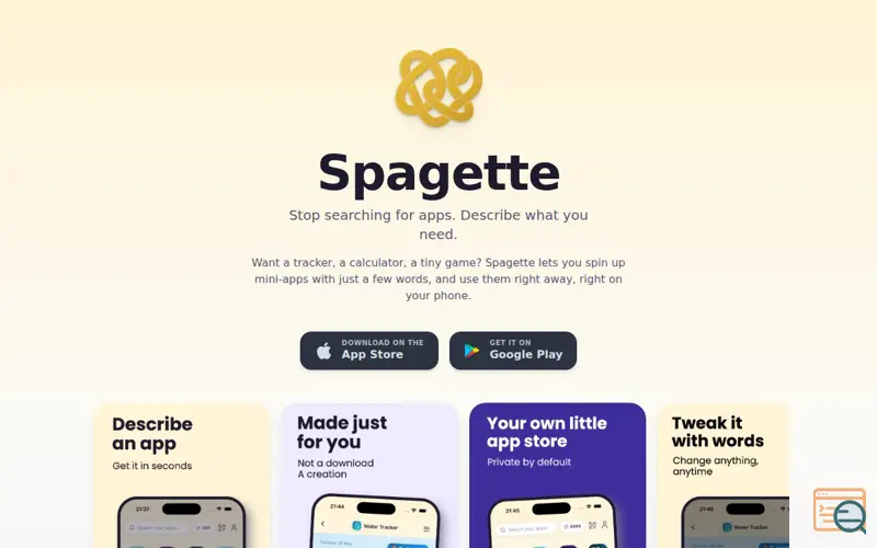Screenshot of Spagette