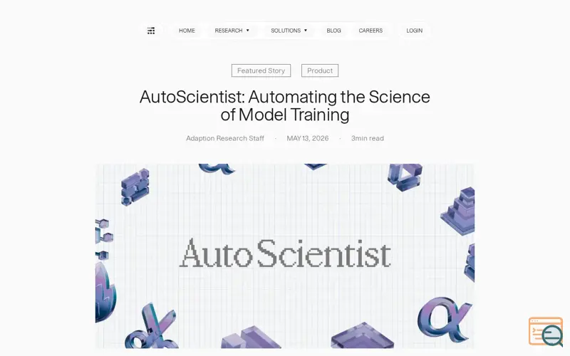 Screenshot of Adaption AutoScientist