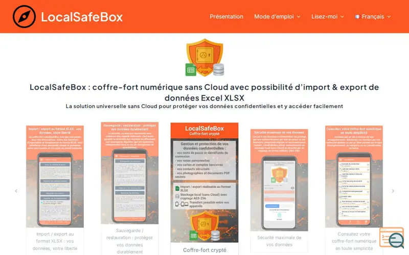 Screenshot of LocalSafeBox