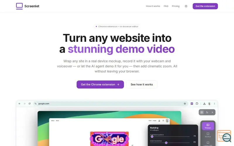Screenshot of ScreenLet, a launch using Databuddy