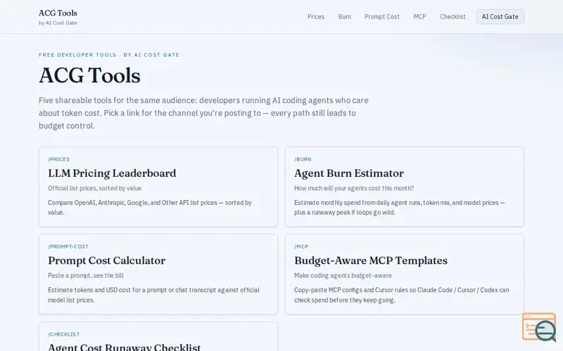 Screenshot of ACG Tools