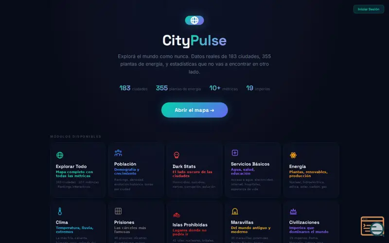 Screenshot of CityPulse