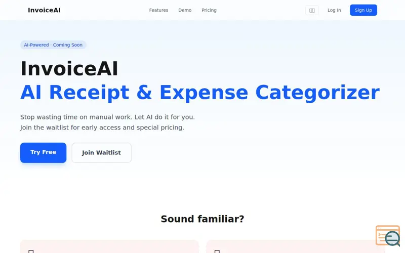 Screenshot of InvoiceAI - AI Receipt Scanner