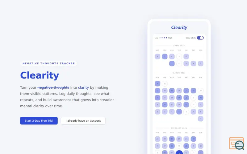 Screenshot of Clearity
