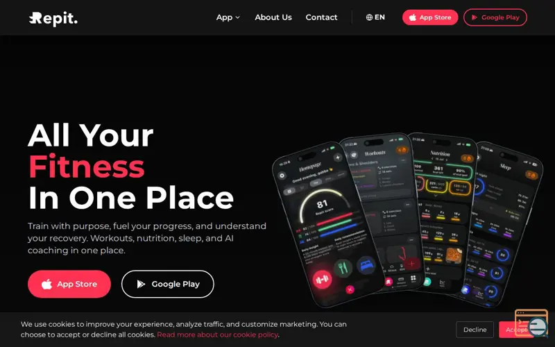Screenshot of Repit Fitness