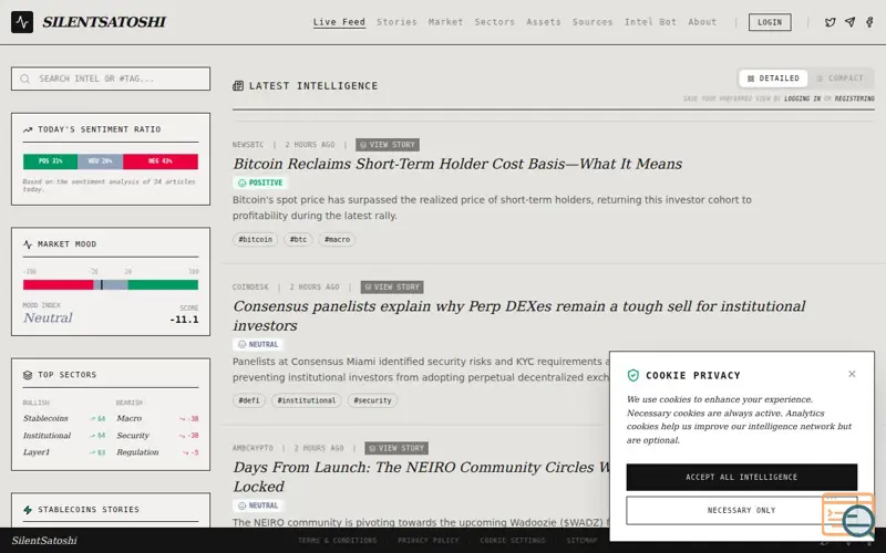 Screenshot of Silent Satoshi
