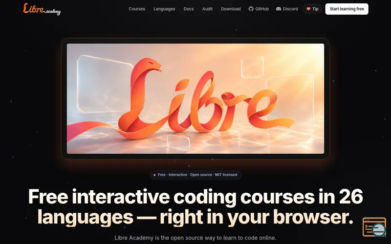 Screenshot of Libre Academy