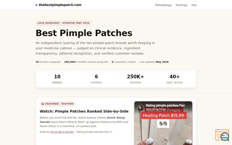 Screenshot of The Best Pimple Patch