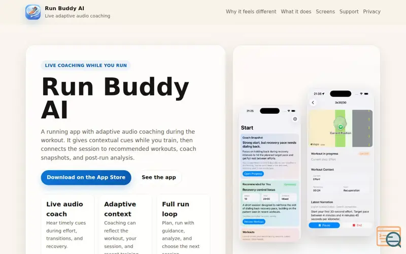 Screenshot of Run Buddy AI