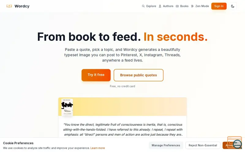 Screenshot of Wordcy.com