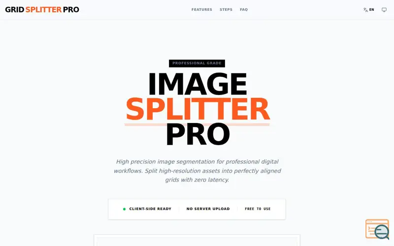 Screenshot of GridSplitter Pro