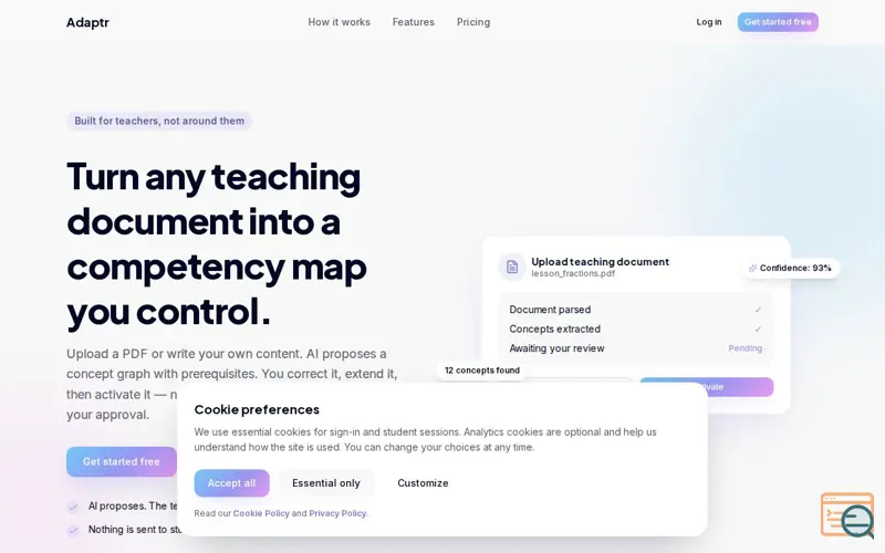 Screenshot of Adaptr AI